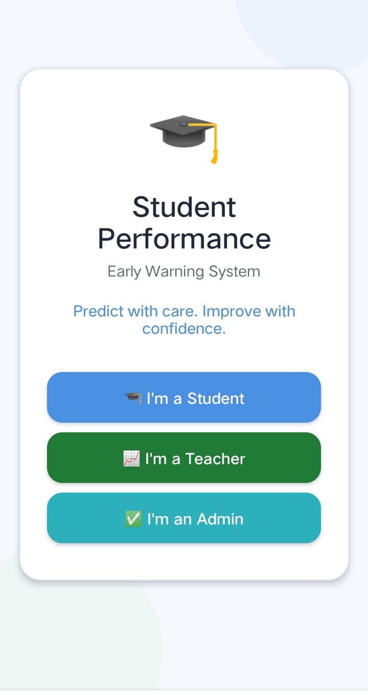 EduPredict: Student Performance Early-Warning System screenshot 1